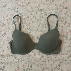 Sage Green Madewell Bra 32DD Underwire Mesh Lace Trim